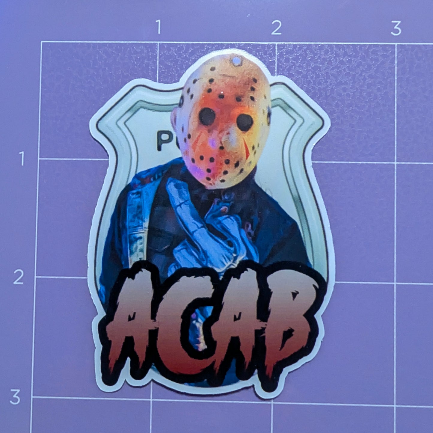 ACAB Jason Voorhees Die Cut Glossy Waterproof Sticker