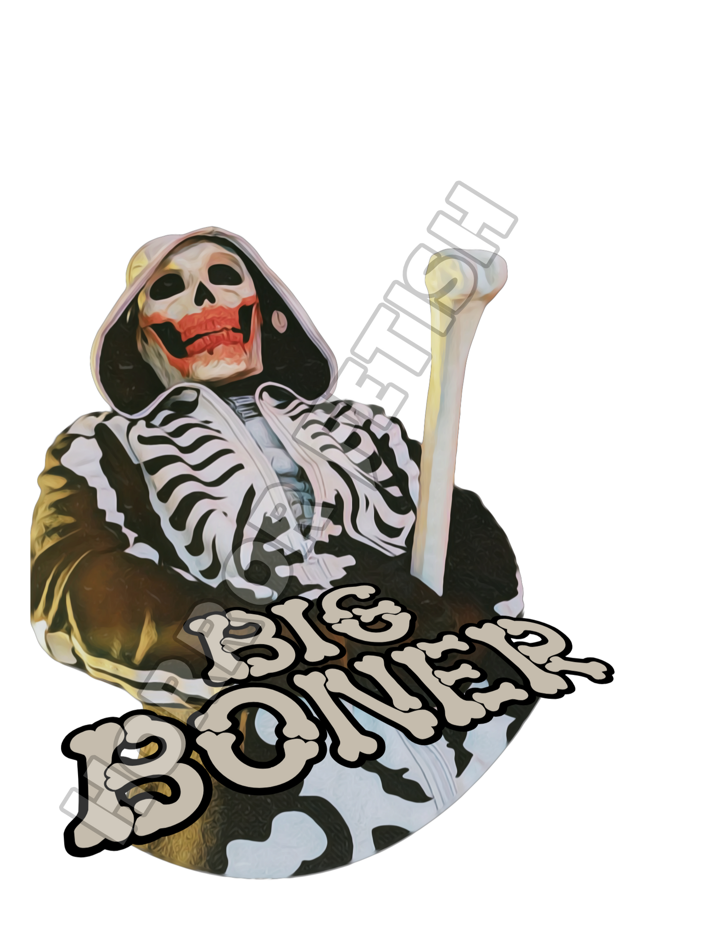 Big Boner Die Cut Glossy Waterproof Sticker