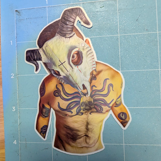 Goatskull Die Cut Glossy Waterproof Sticker