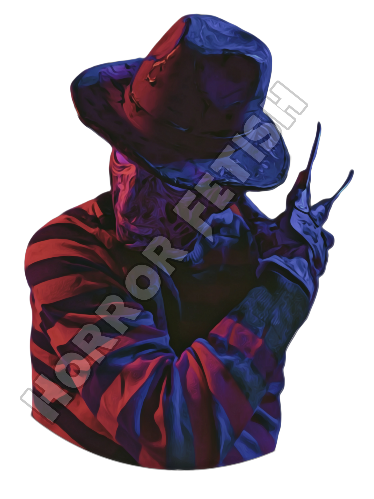 Freddy Krueger w/Hat Die Cut Glossy Waterproof Sticker