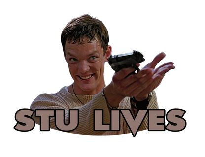 Stu Lives Die Cut Glossy Waterproof Sticker