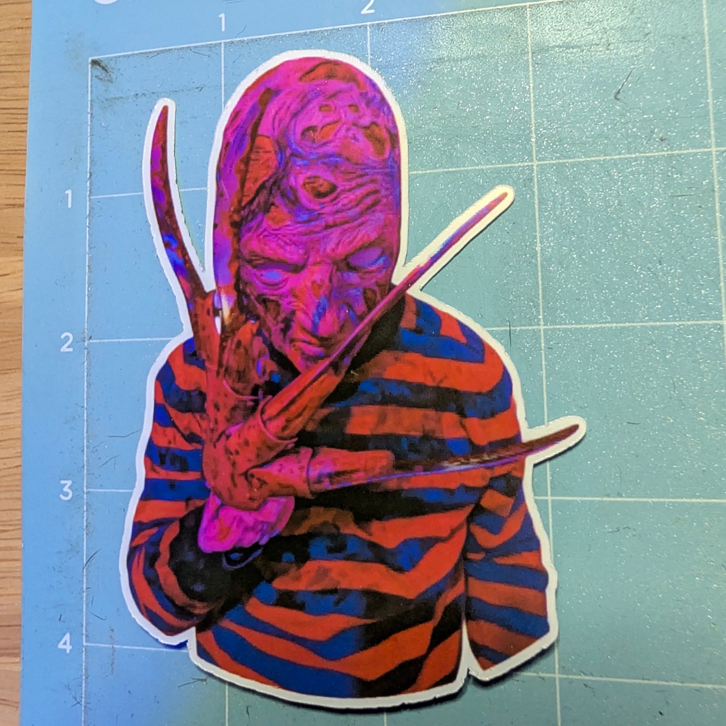 Freddy Krueger w/o Hat Die Cut Glossy Waterproof Sticker