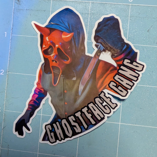 Ghostface Gang Die Cut Glossy Waterproof Sticker