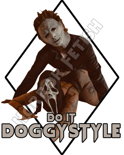 Do It Doggystyle Ghostface Michael Myers Die Cut Glossy Waterproof Sticker