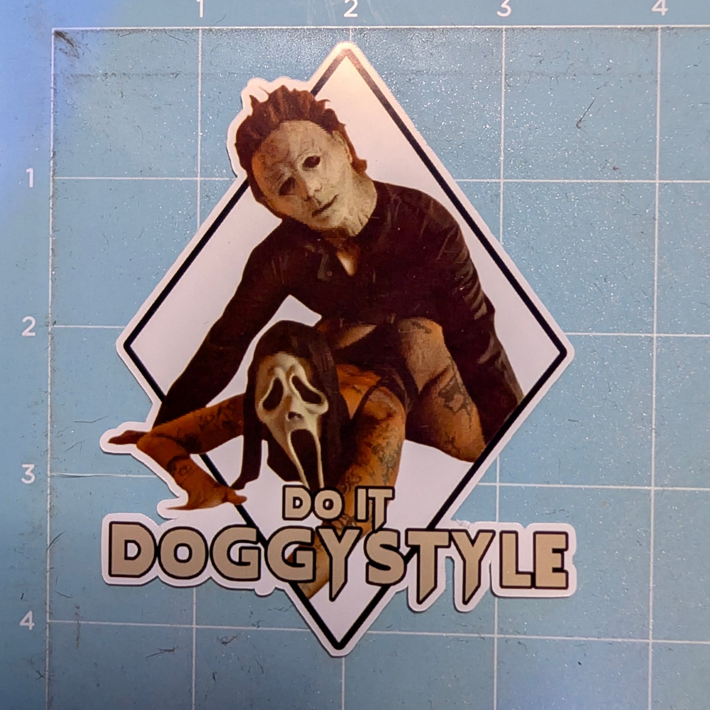 Do It Doggystyle Ghostface Michael Myers Die Cut Glossy Waterproof Sticker