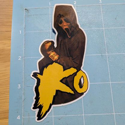 KO Ghostface Die Cut Glossy Waterproof Sticker