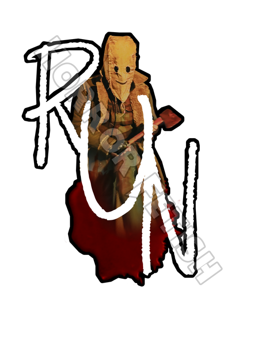 Run The Strangers Die Cut Glossy Waterproof Sticker