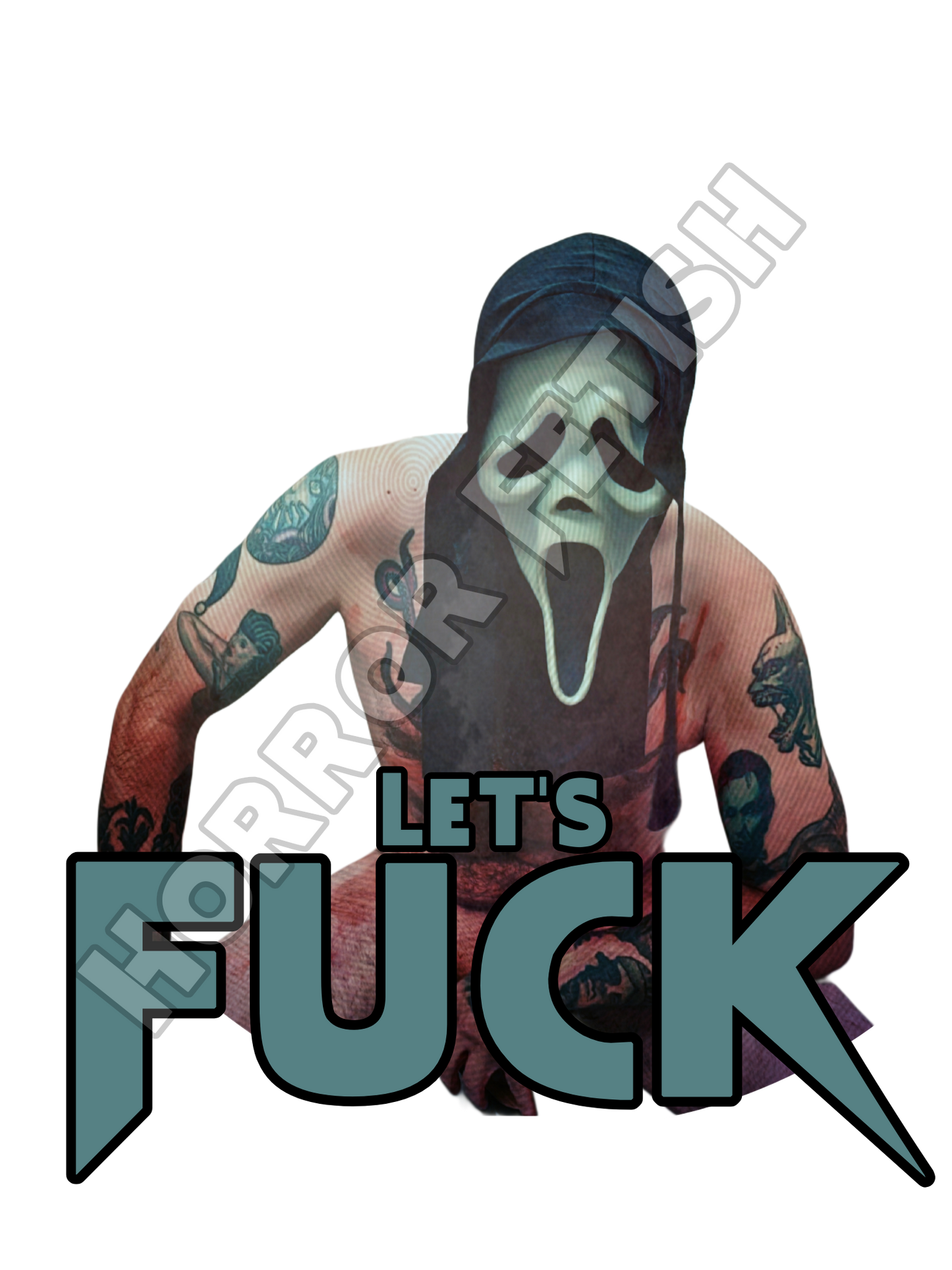 Let's Fuck Ghostface Die Cut Glossy Waterproof Sticker