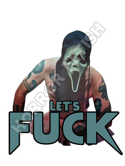 Let's Fuck Ghostface Die Cut Glossy Waterproof Sticker