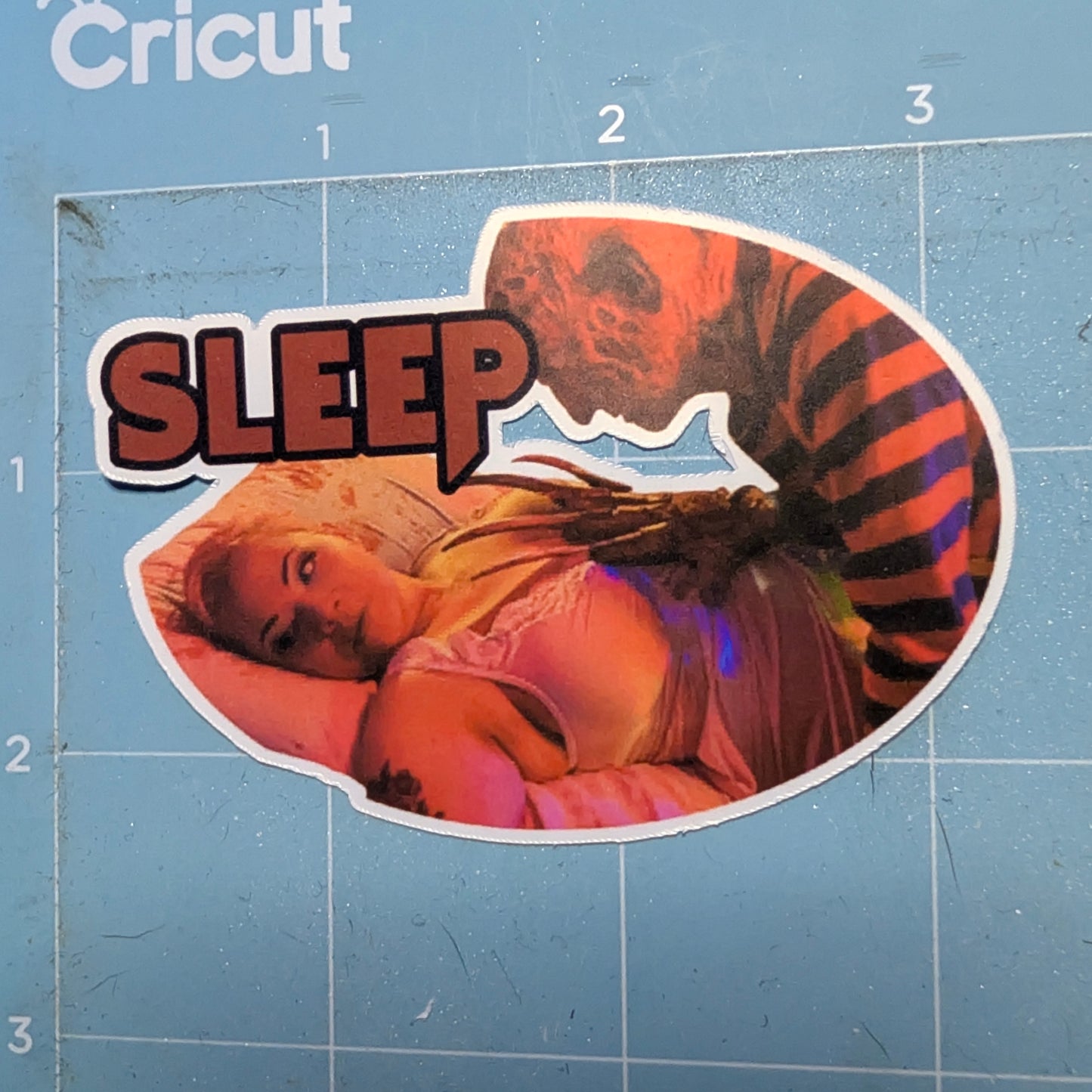 Sleep Freddy Krueger Die Cut Glossy Waterproof Sticker