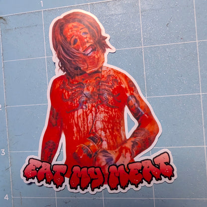 Eat My Meat Leatherface Die Cut Glossy Waterproof Sticker