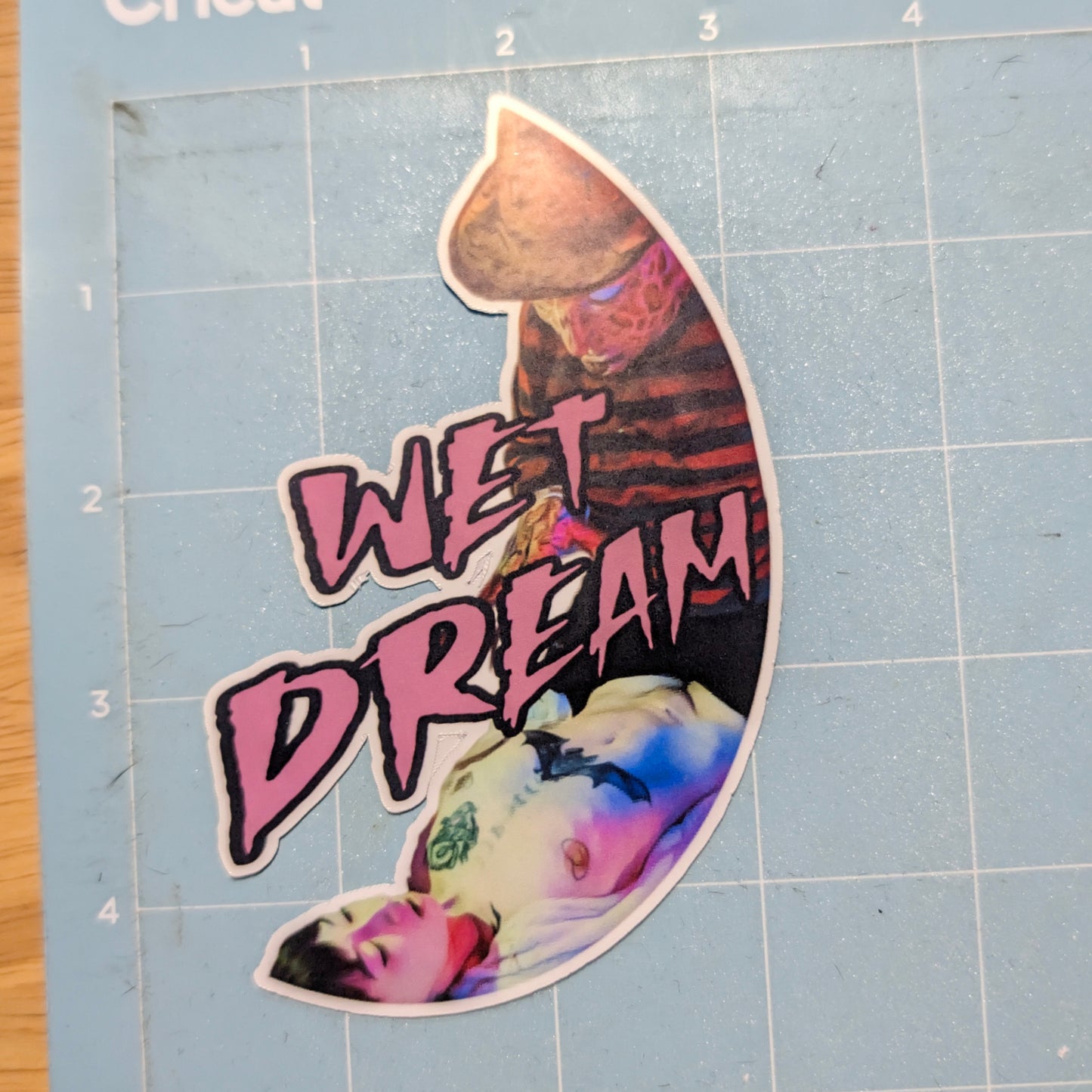 Wet Dream Freddy Krueger Die Cut Glossy Waterproof Sticker