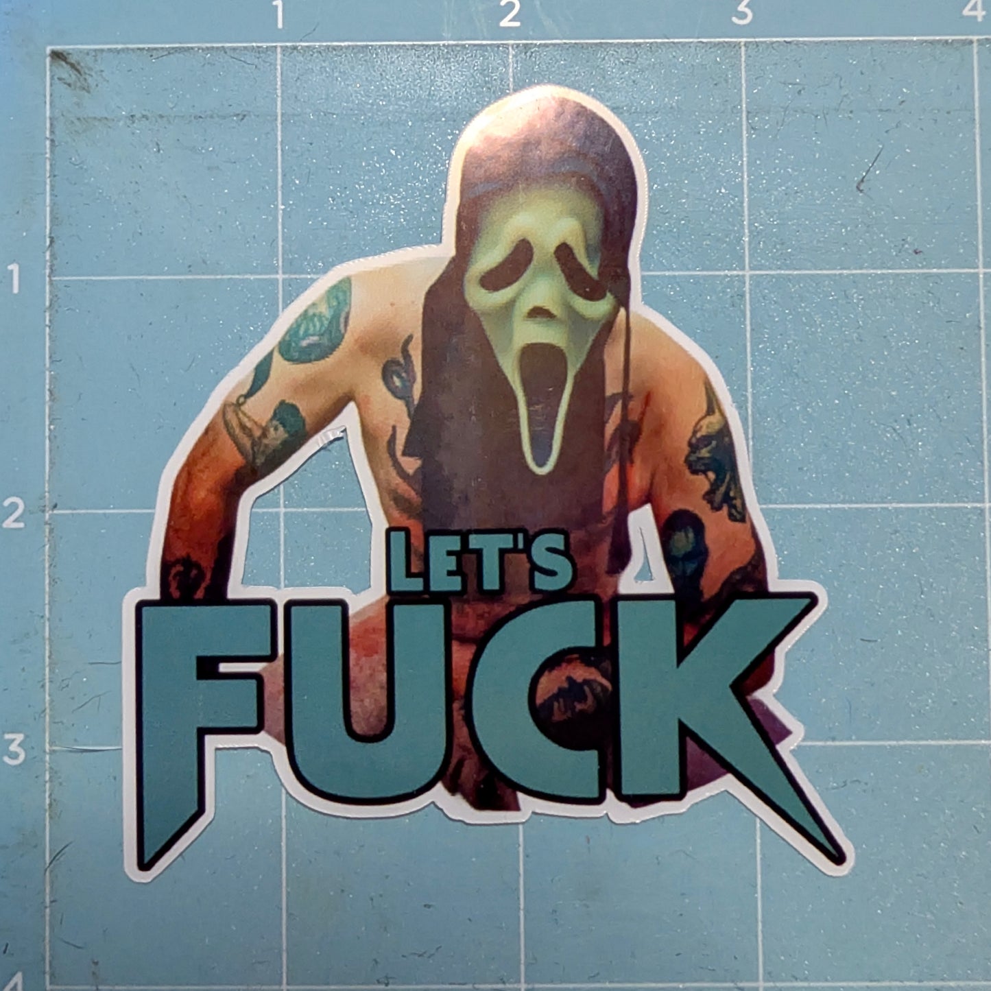 Let's Fuck Ghostface Die Cut Glossy Waterproof Sticker
