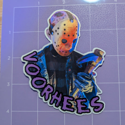 Voorhees Friday the 13th Die Cut Glossy Waterproof Sticker