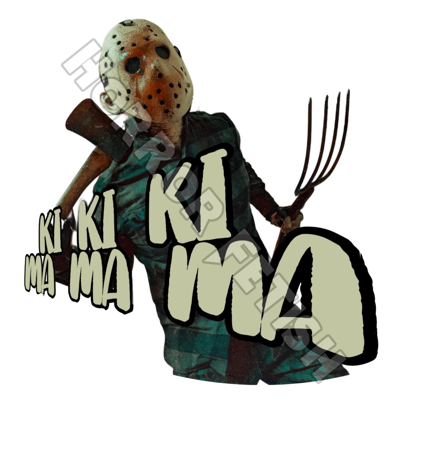 Ki Ki Ki Ma Ma Ma Jason Voorhees Die Cut Glossy Waterproof Sticker