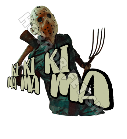 Ki Ki Ki Ma Ma Ma Jason Voorhees Die Cut Glossy Waterproof Sticker