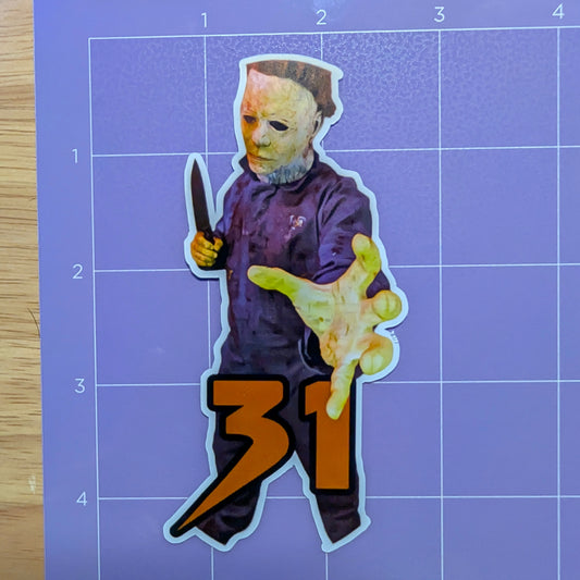 31 Michael Myers Die Cut Glossy Waterproof Sticker