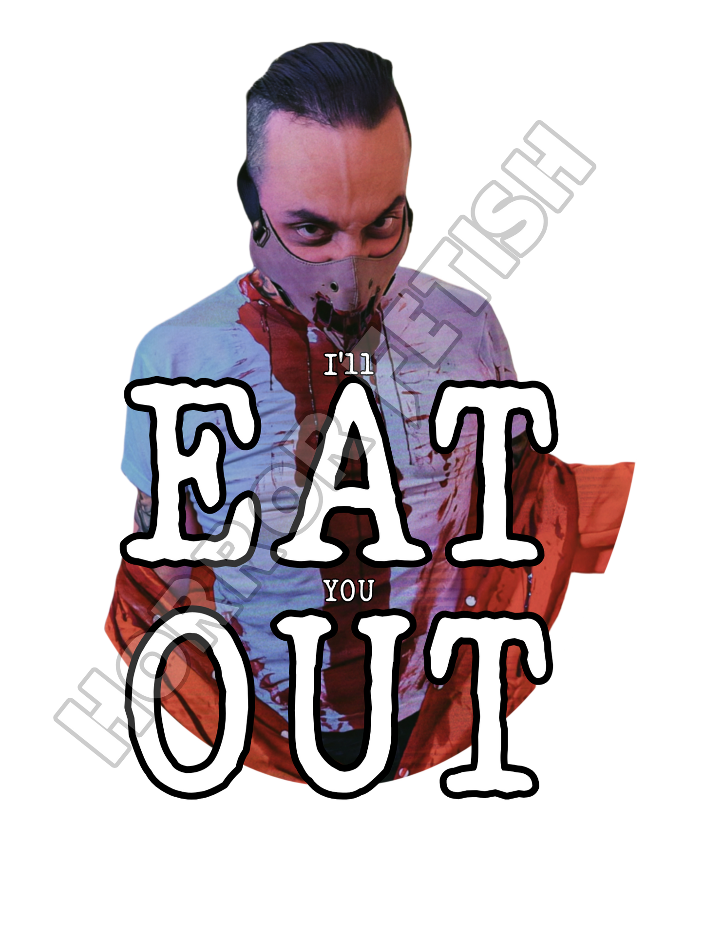 Eat Out Die Cut Glossy Waterproof Sticker