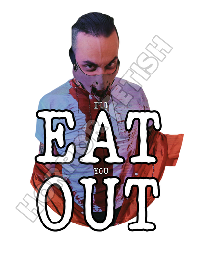 Eat Out Die Cut Glossy Waterproof Sticker
