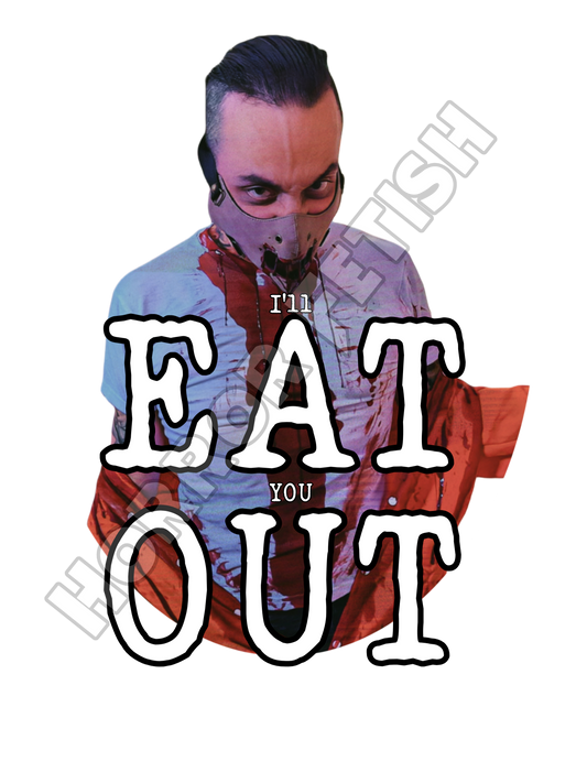 Eat Out Die Cut Glossy Waterproof Sticker