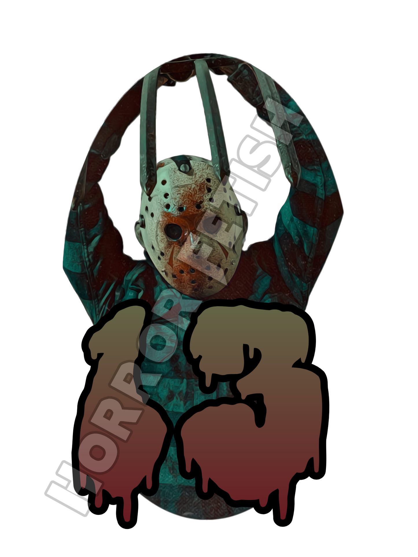 13 Jason Voorhees Die Cut Glossy Waterproof Sticker