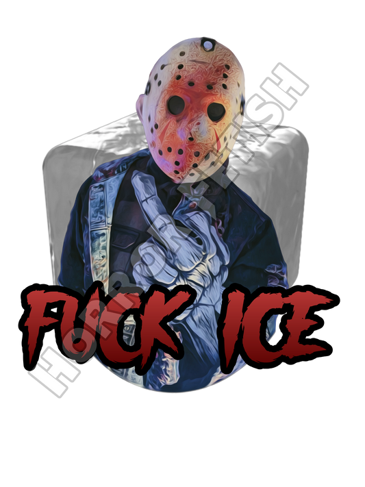 Fuck ICE Jason Voorhees Die Cut Glossy Waterproof Sticker
