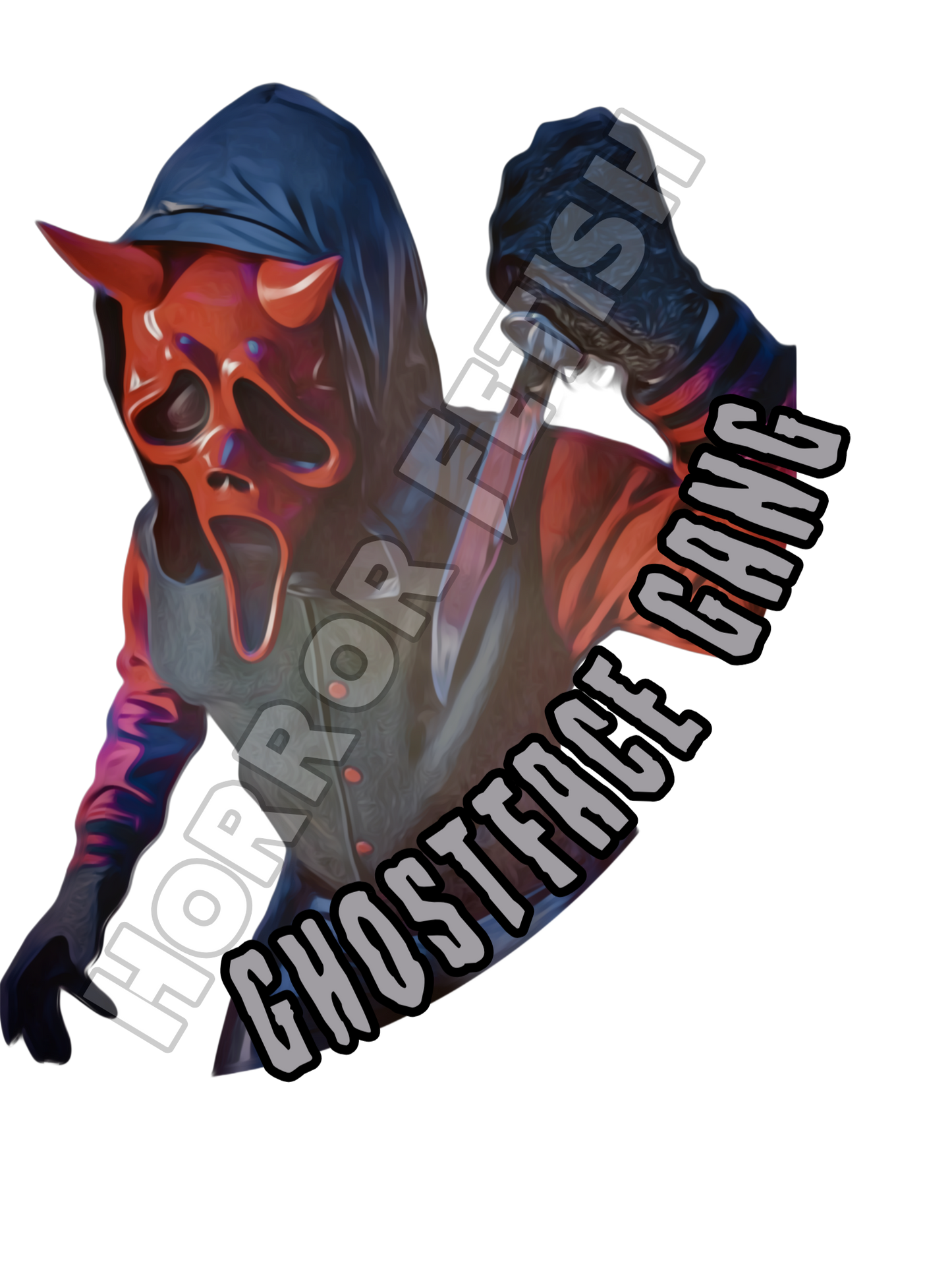 Ghostface Gang Die Cut Glossy Waterproof Sticker