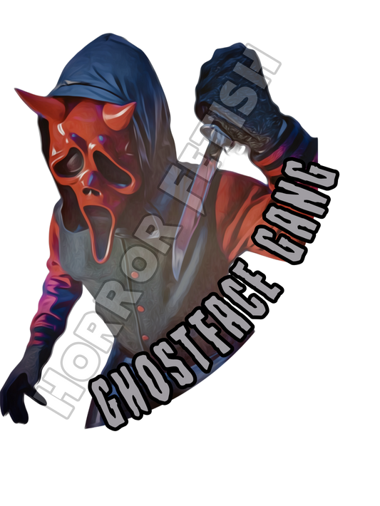 Ghostface Gang Die Cut Glossy Waterproof Sticker