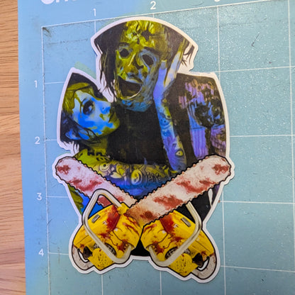 Chainsaws Leatherface Die Cut Glossy Waterproof Sticker