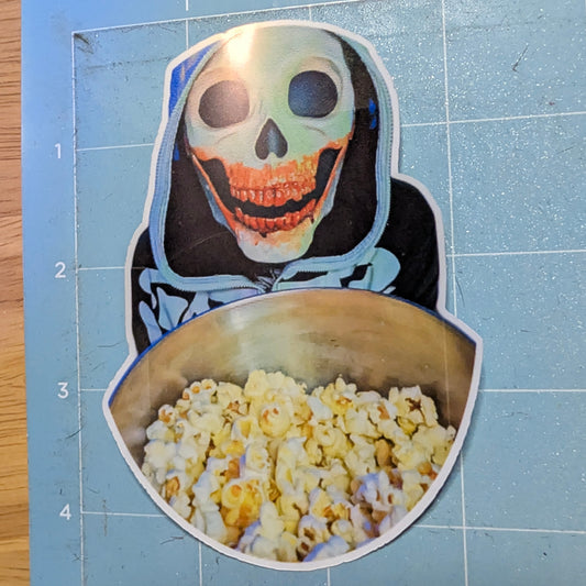 Popcorn Die Cut Glossy Waterproof Sticker