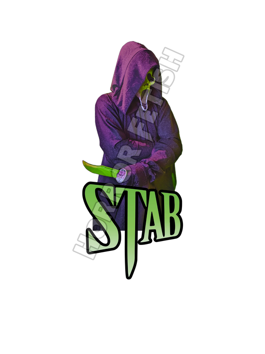 Stab Ghostface Die Cut Glossy Waterproof Sticker