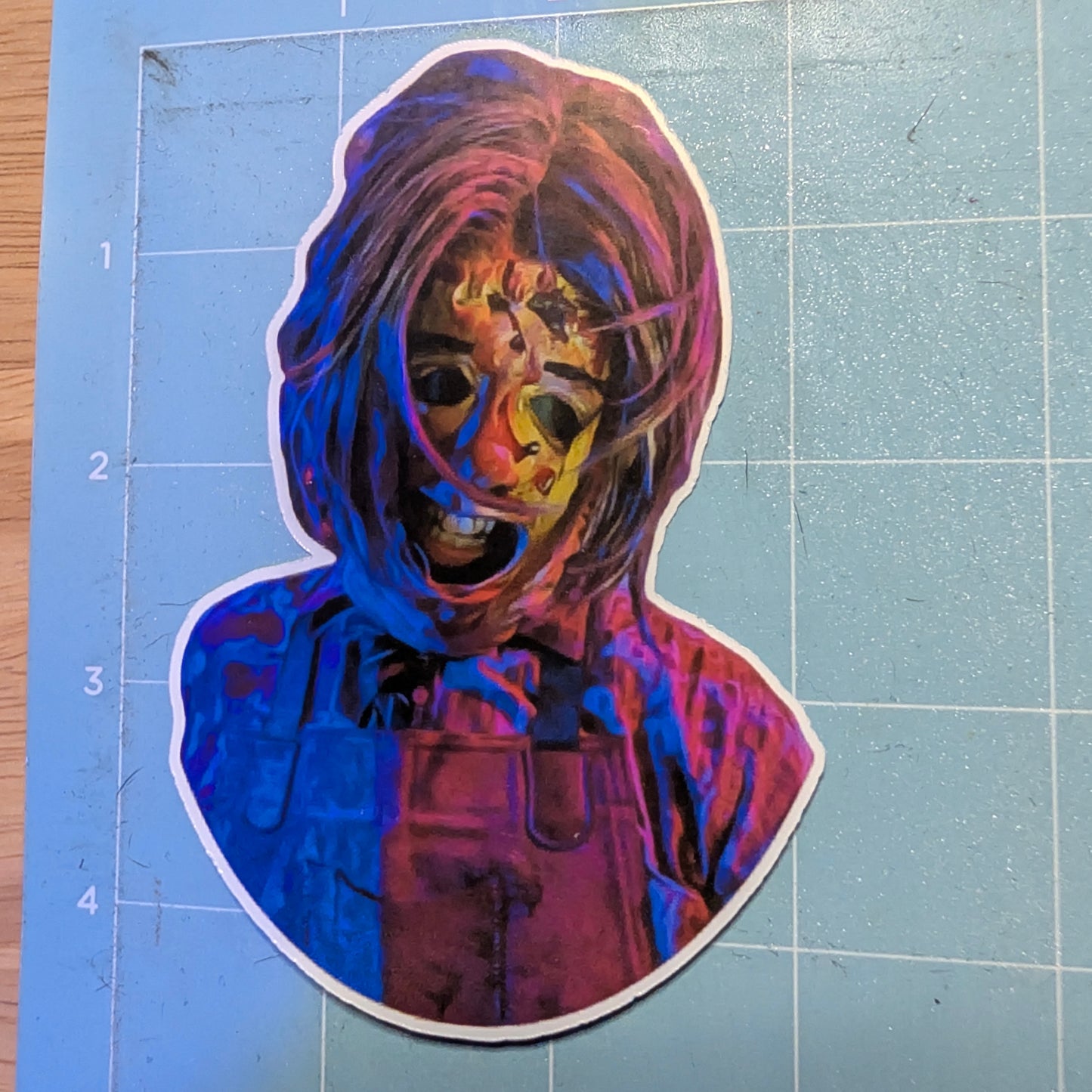 Leatherface Die Cut Glossy Waterproof Sticker