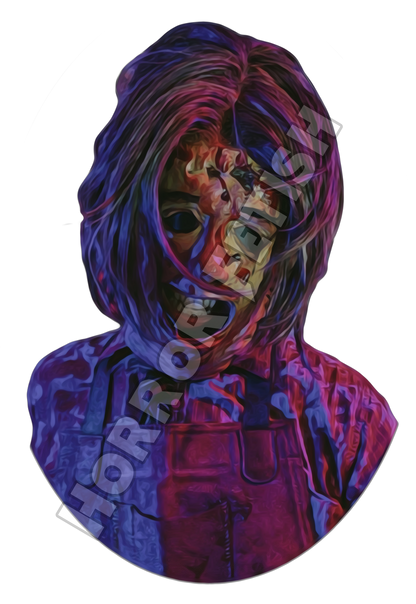 Leatherface Die Cut Glossy Waterproof Sticker