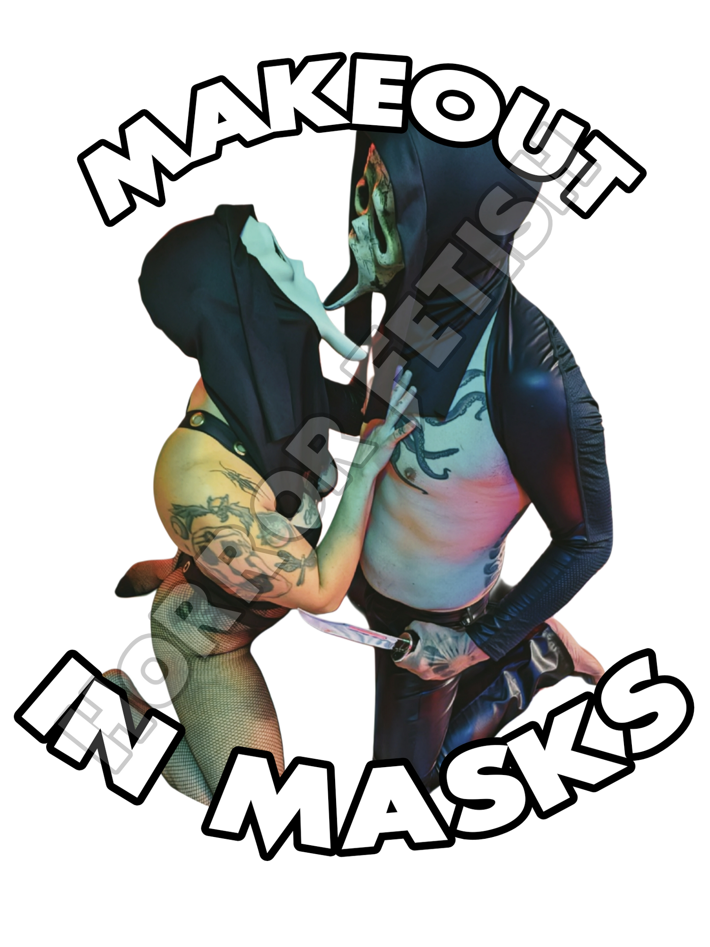 Makeout In Masks Ghostface Die Cut Glossy Waterproof Sticker