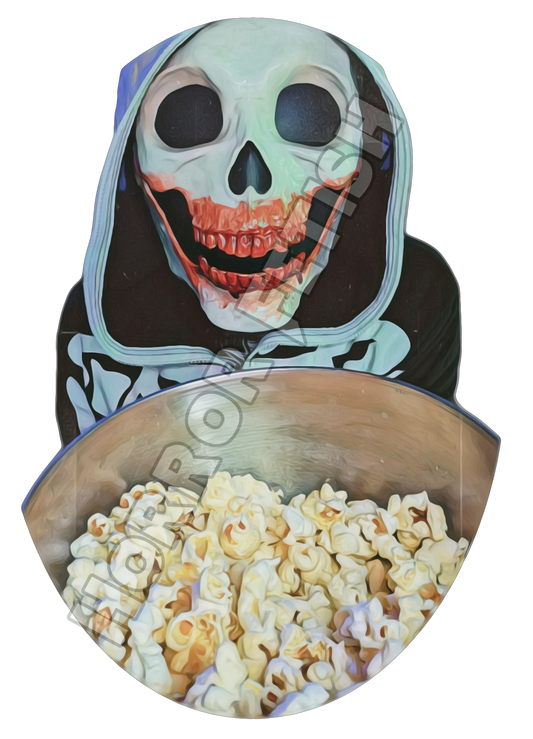 Popcorn Die Cut Glossy Waterproof Sticker
