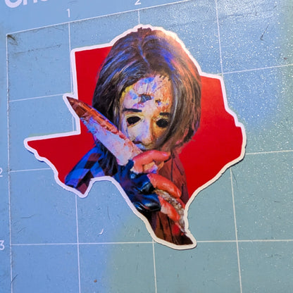 Texas Leatherface Die Cut Glossy Waterproof Sticker