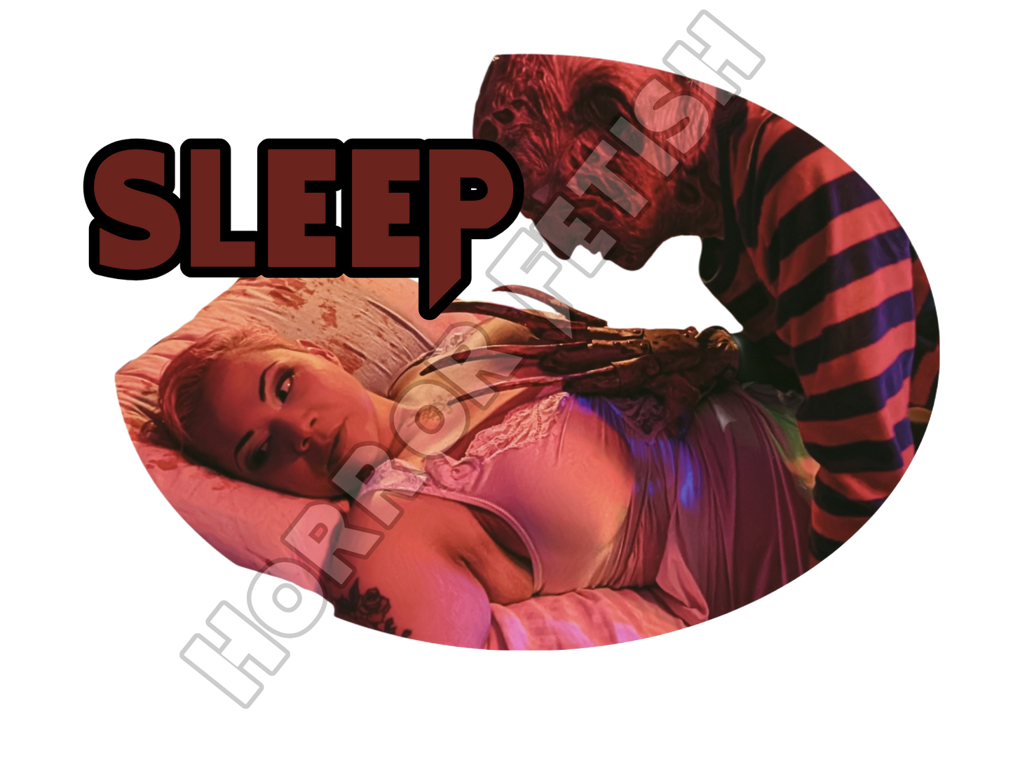Sleep Freddy Krueger Die Cut Glossy Waterproof Sticker
