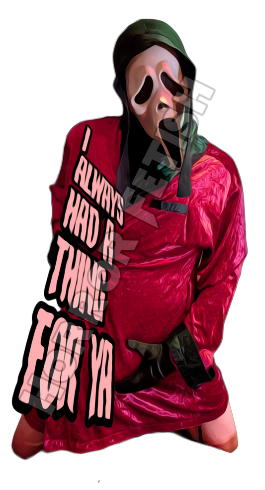 Thing For Ya Ghostface Die Cut Glossy Waterproof Sticker