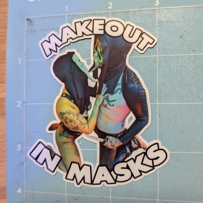 Makeout In Masks Ghostface Die Cut Glossy Waterproof Sticker