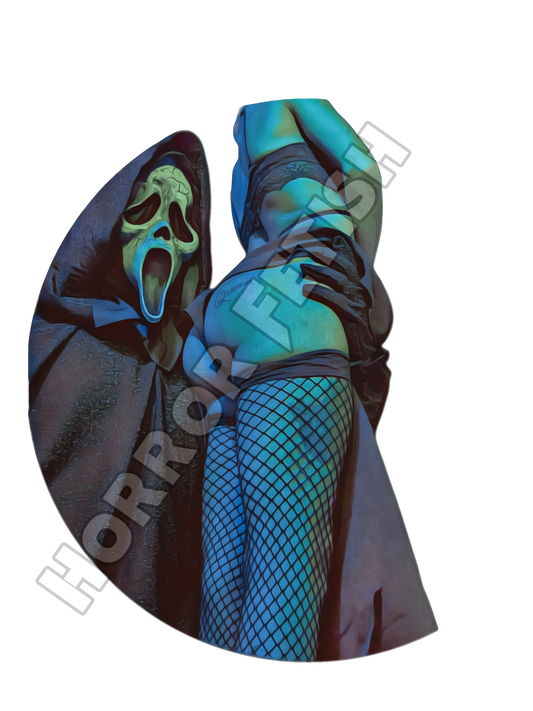 Full Moon Ghostface Die Cut Glossy Waterproof Sticker