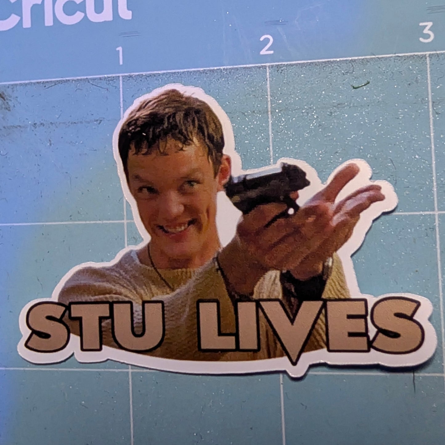 Stu Lives Die Cut Glossy Waterproof Sticker
